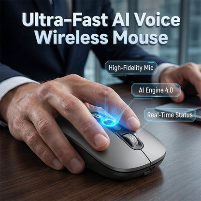 AI Smart Voice Wireless Mouse Real-Time Translation, Silent Click  Boosts Productivity For Work & Study! ⚡🖱️💬