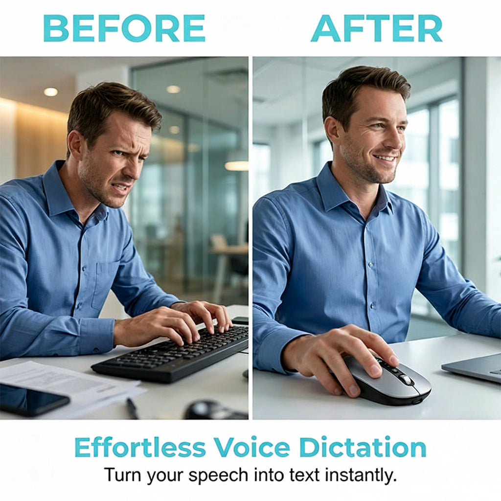 AI Smart Voice Wireless Mouse Real-Time Translation, Silent Click  Boosts Productivity For Work & Study! ⚡🖱️💬